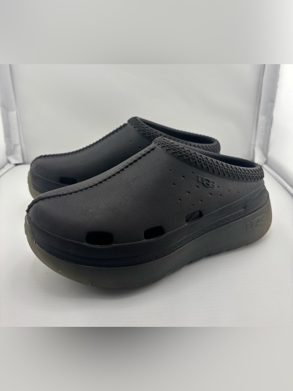 UGG Black Slip-On Foam Clogs